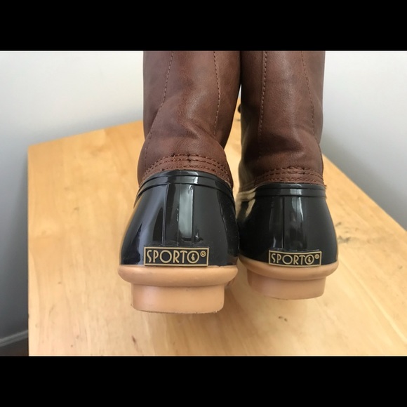 Sporto Chocolate and Brown Dakota Duck Boots Size 10 - Picture 3 of 3